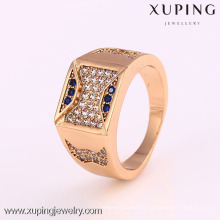 12283-Xuping al por mayor anillo de joyería de los hombres modernos azul